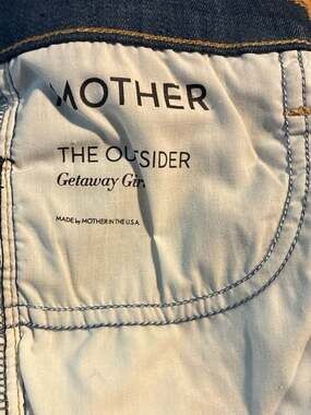 MOTHER The Outsider Getaway Girl Blue Flare Jeans Size 27